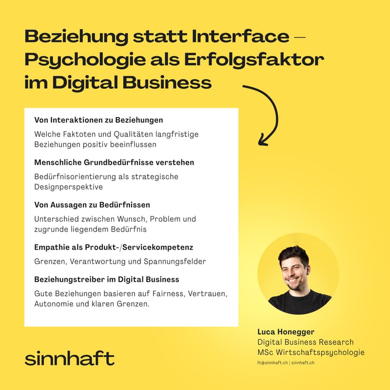 Cover Image for Beziehung statt Interface – Psychologie als Erfolgsfaktor im Digital Business