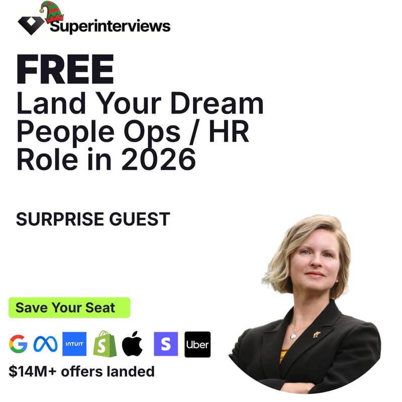 Cover Image for Land Your Dream People Ops / HR Role in 2026 With F500 HR Executive and Coach, Sabrina Wilson - FREE WORKSHOP