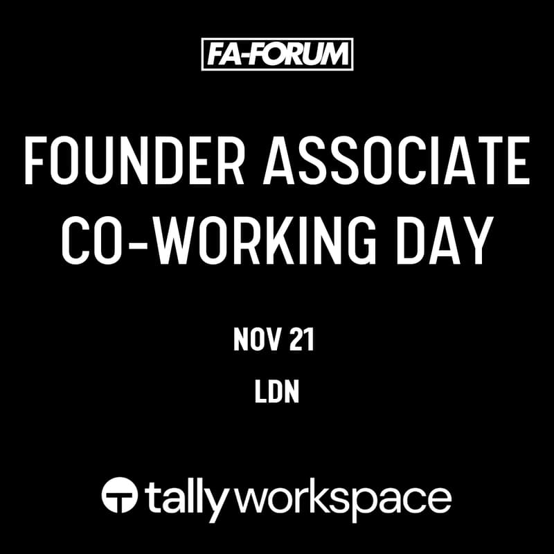 Cover Image for Founder Associate Forum โ Co-Working Day