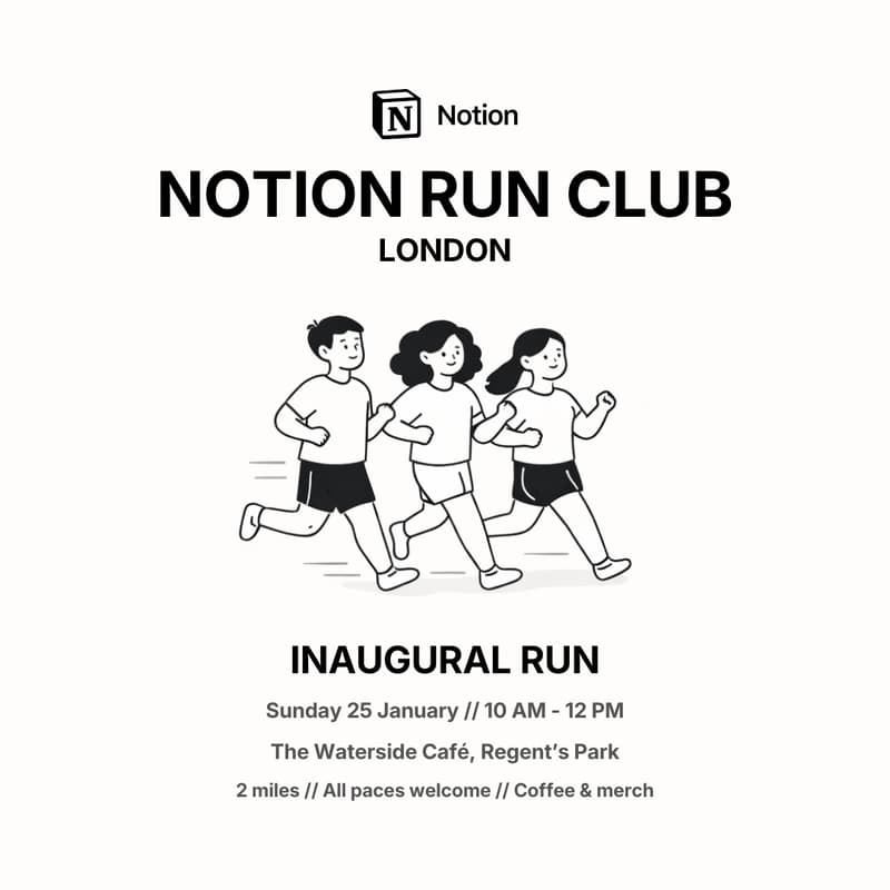 Cover Image for Notion Run Club London - Inaugural Run