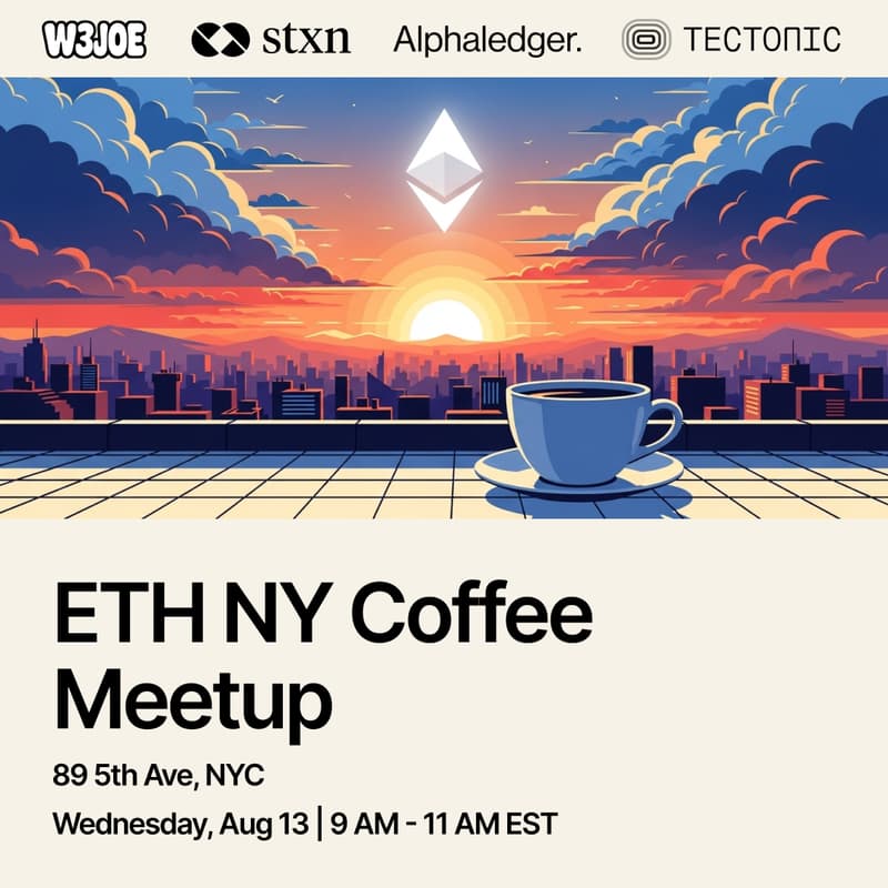 Cover Image for ETH NY Coffee Meetup w/W3JOE and STXN.