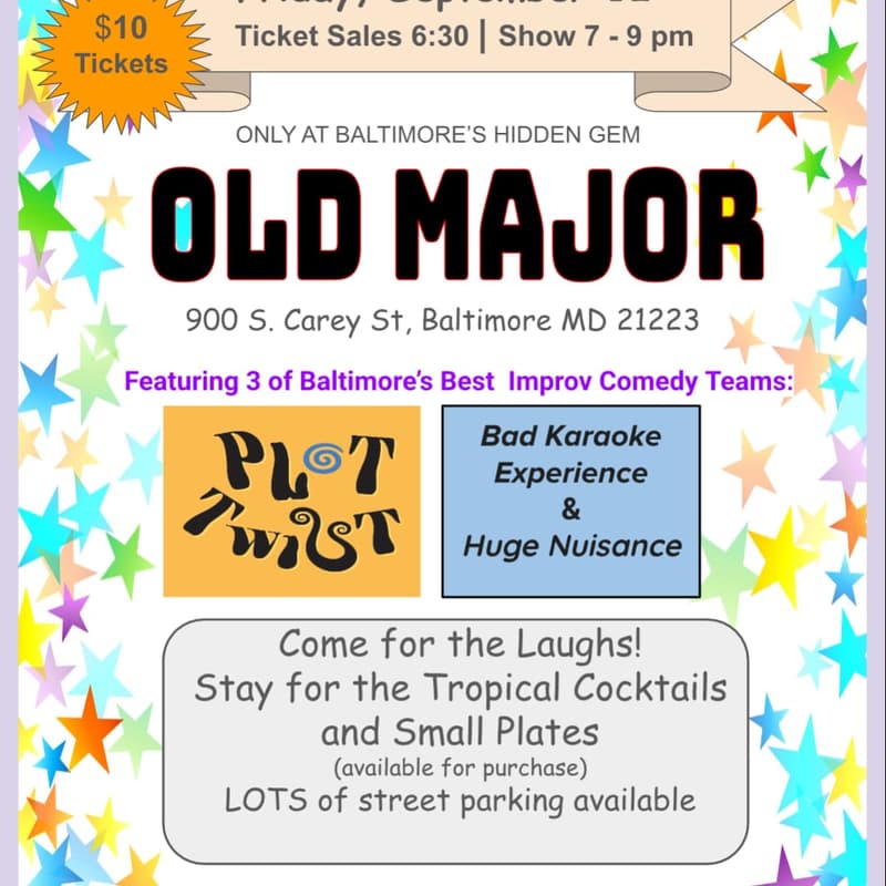 Cover Image for Improv Musical at Plot Twist Presents: Improv Comedy at Old Major