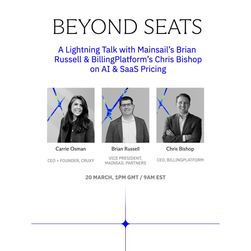 Cover Image for Beyond Seats: A 30-Minute Lightning Talk with Mainsail's Brian Russell and BillingPlatform's Chris Bishop on AI and SaaS Pricing