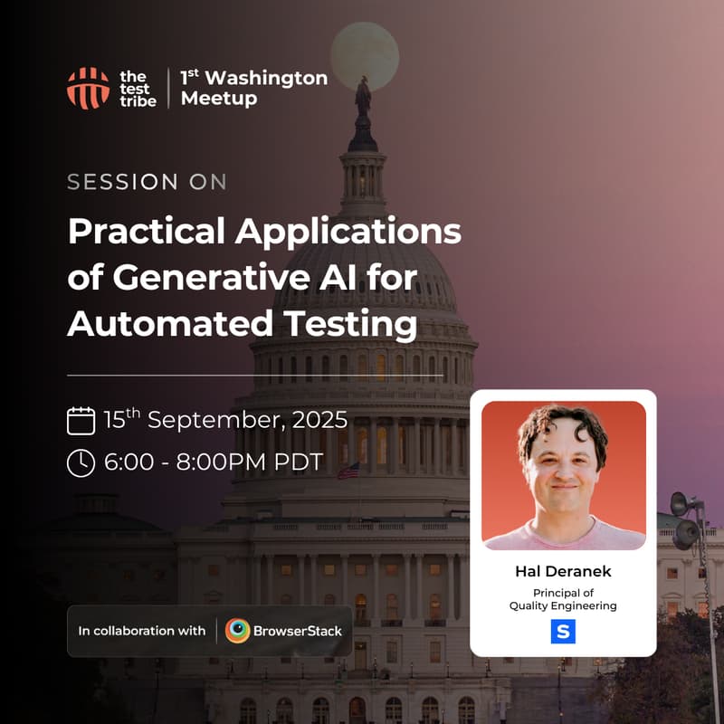 Cover Image for Practical Applications of GenAI for Automated Testing | Washington Meetup