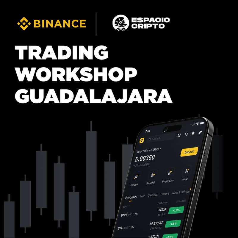 Cover Image for Binance Tour x Espacio Cripto | Trading Workshops en Guadalajara