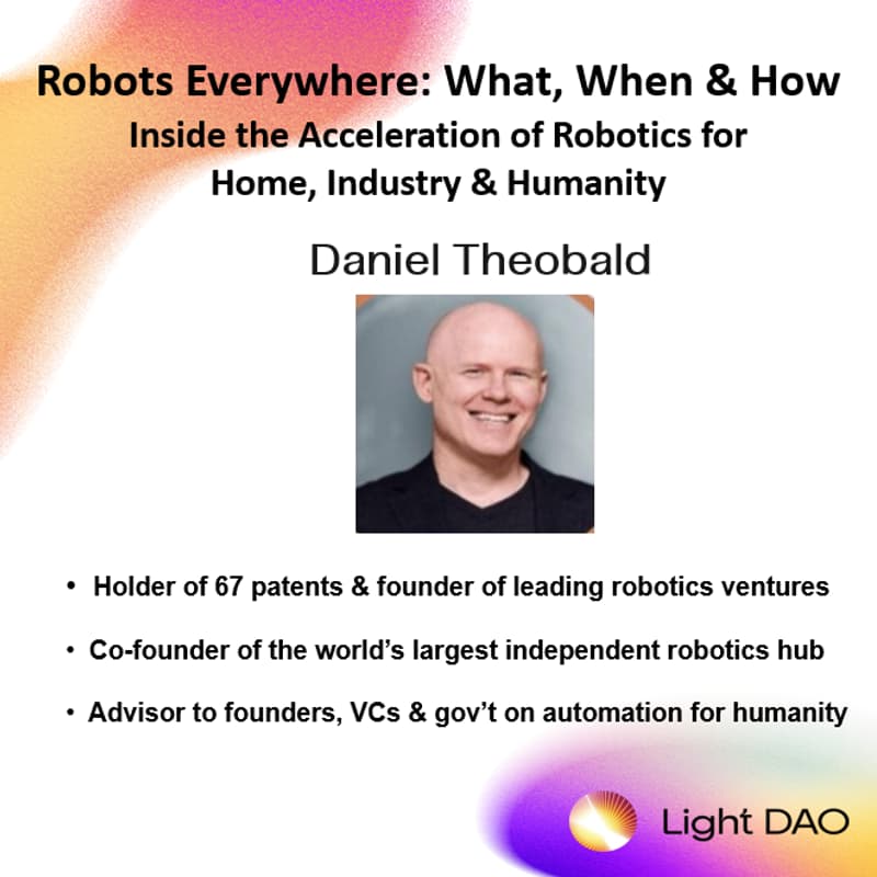Cover Image for Robots Everywhere: What, When & How - Inside the Acceleration of Robotics for Home, Industry & Humanity - Light DAO Salon (SF)