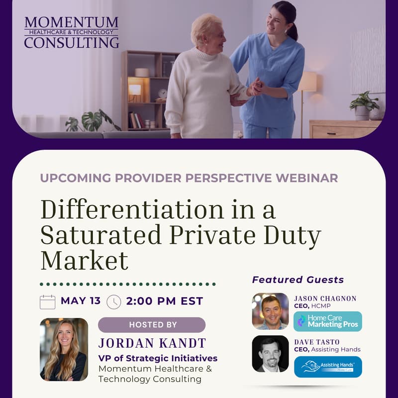 Cover Image for Momentum Provider Perspective Series: Differentiation in a Saturated Private Duty Market