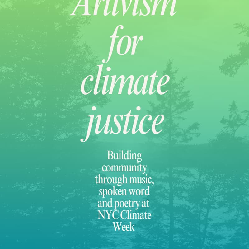 Cover Image for Artivism for climate justice - building community through music, spoken word and poetry