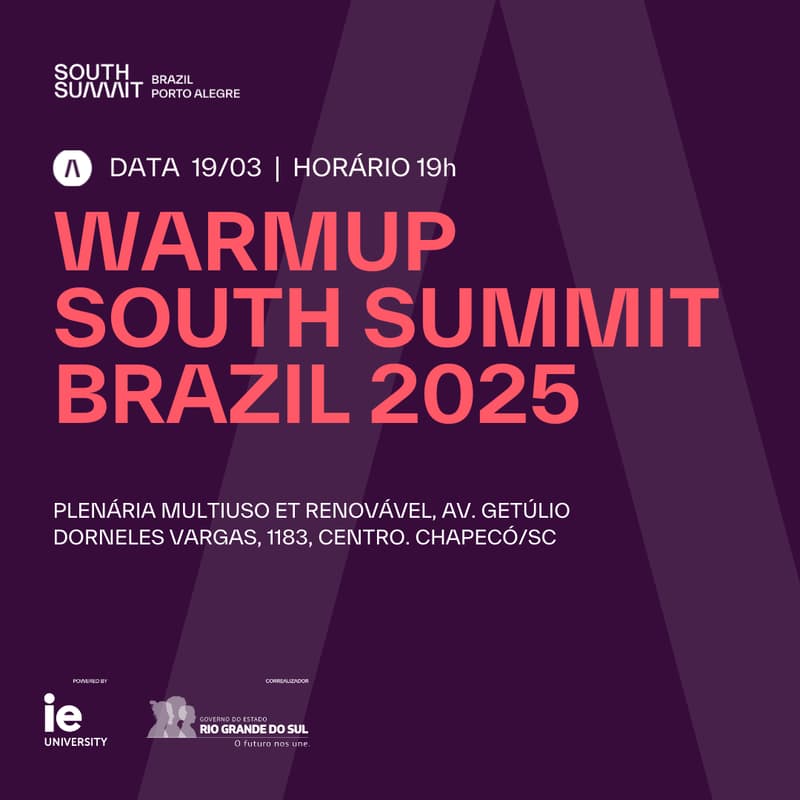 Imagem de capa para Warm-up South Summit Brazil 2025 Chapecó/SC!