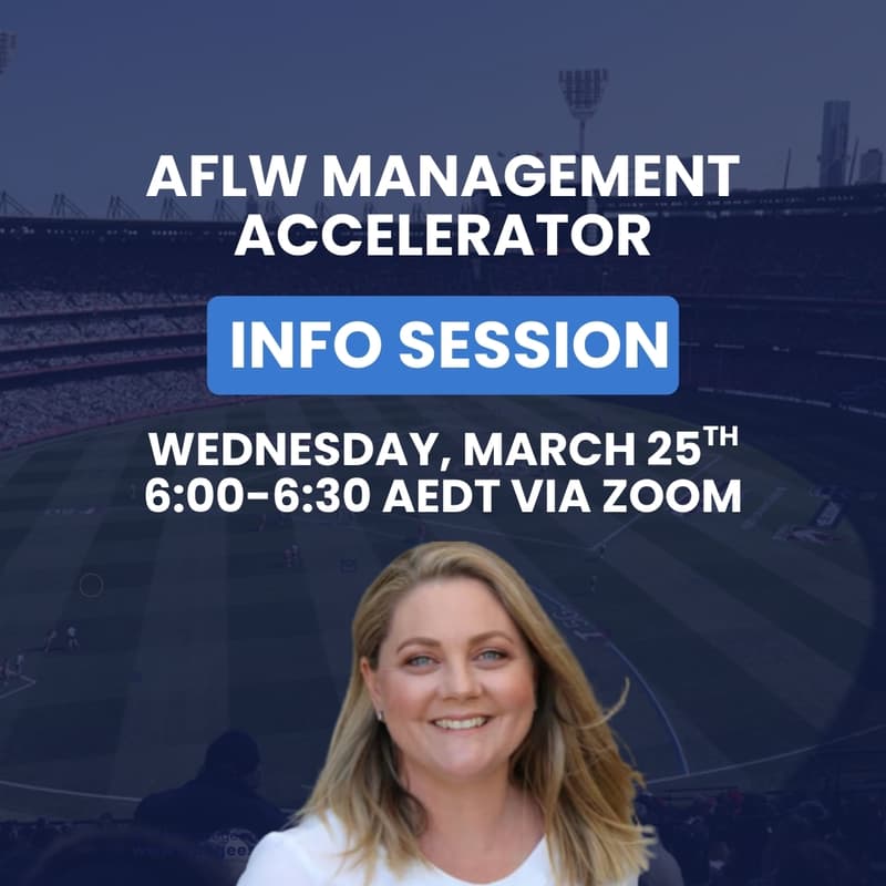 Cover Image for AFLW Management Accelerator Info Session