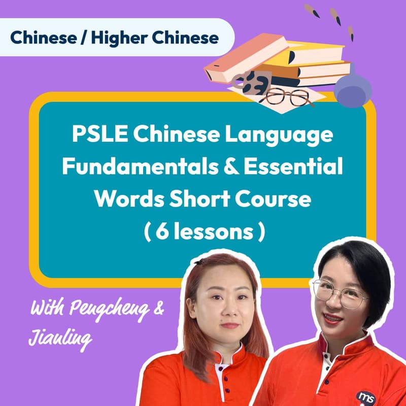 Cover Image for PSLE Chinese Language Fundamentals & Essential Words Short Course (6 Online Classes) | Session 4 with Teacher Jianling & Teacher Pengcheng
