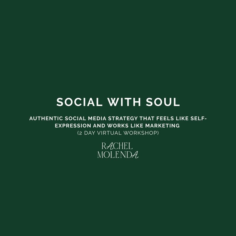 Cover Image for Social with Soul: Authentic Social Media Strategy That Feels Like Self-Expression and Works Like Marketing (2 Day Virtual Masterclass)
