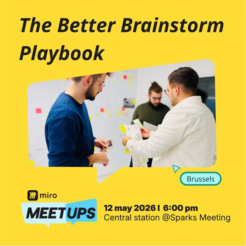 Cover Image for Miro Meetup Brussels: The Better Brainstorm Playbook
