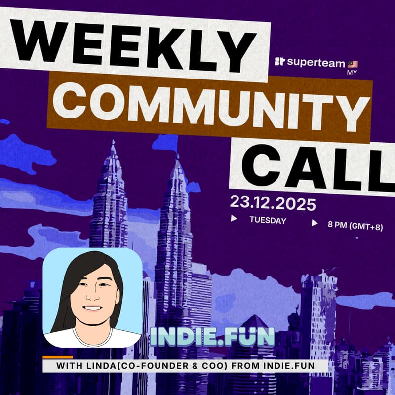 Cover Image for STMY Community Call S2 EP23 feat Indie.fun