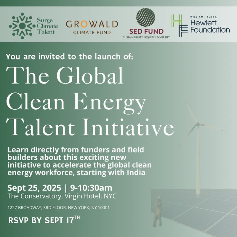 Cover Image for Launch of the Global Clean Energy Talent Initiative