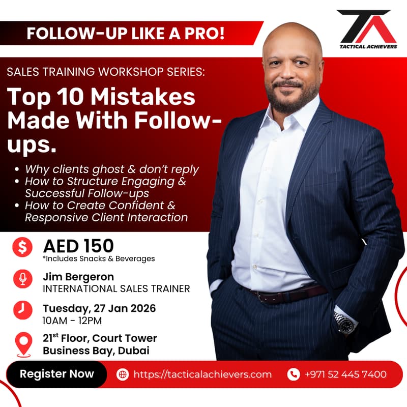 Cover Image for Sales Training Workshop Series: Top 10 Mistakes Made With Follow-ups.