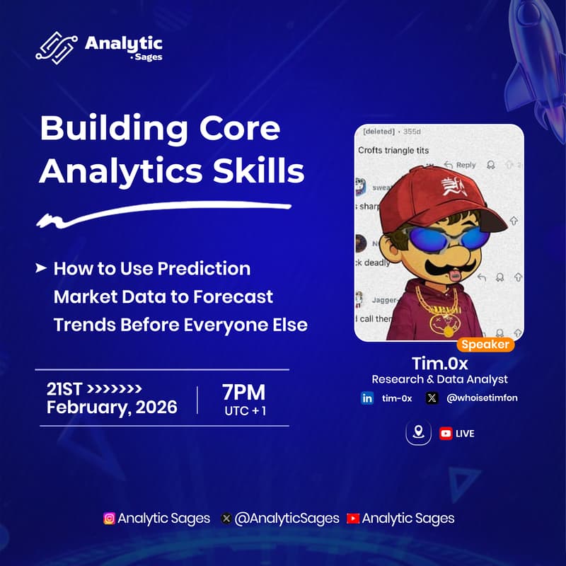 Cover Image for Free Webinar Session: How to Use Prediction Market Data to Forecast Trends Before Everyone Else