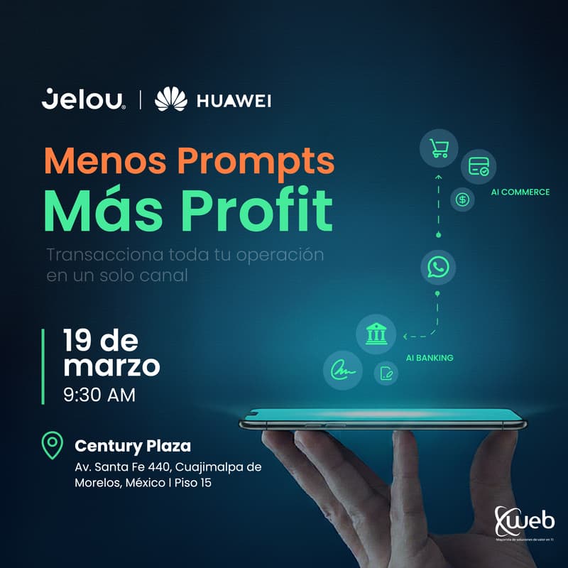 Cover Image for Desayuno Huawei X Jelou: Menos Prompts, más profit