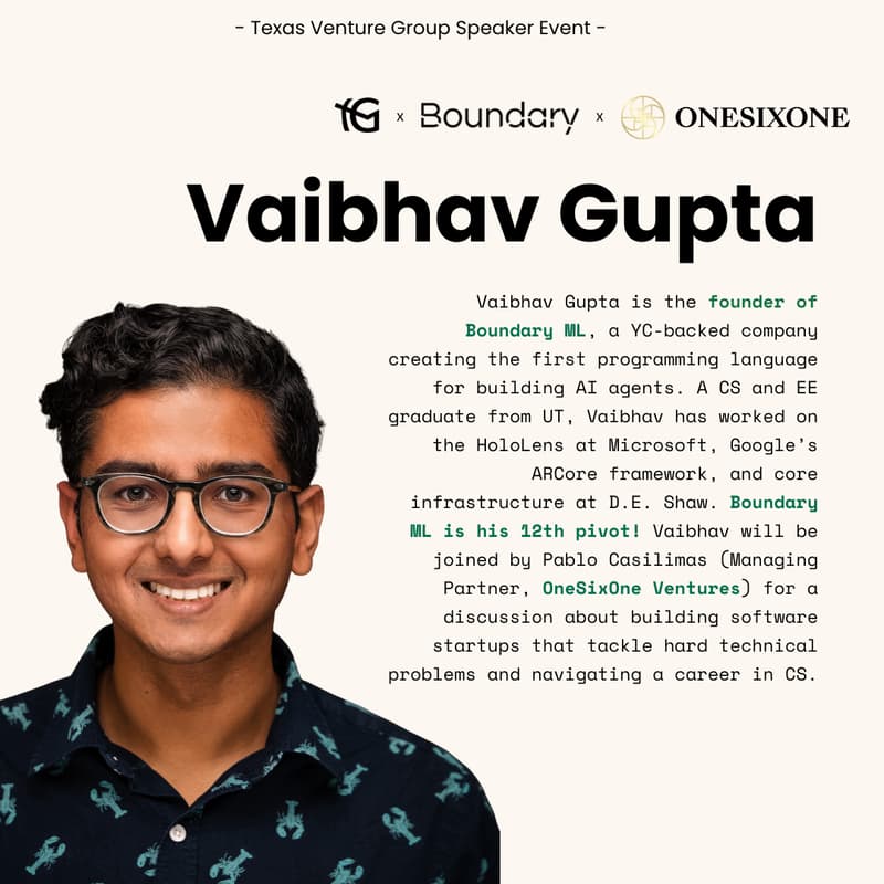 Cover Image for TVG Builder Forum with Vaibhav Gupta