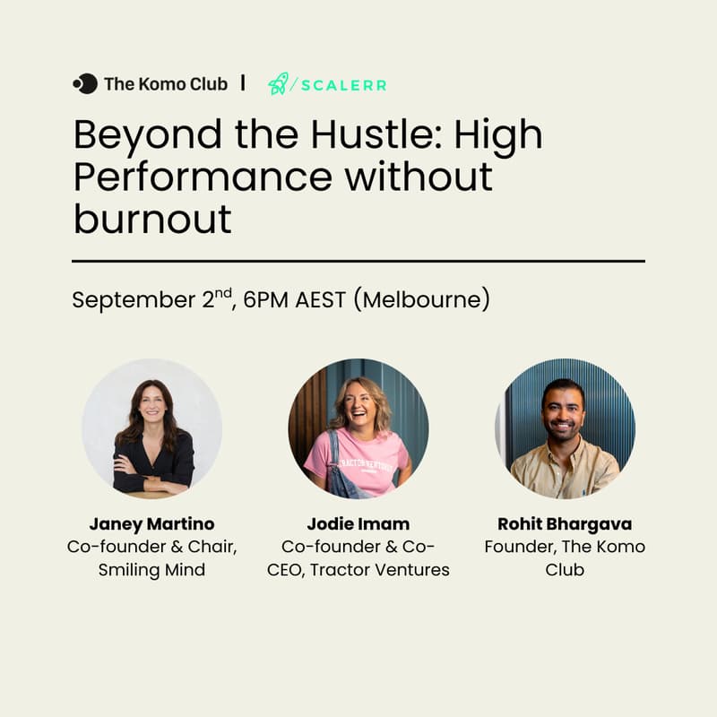 Cover Image for Beyond the Hustle (Melbourne): High Performance without Burnout