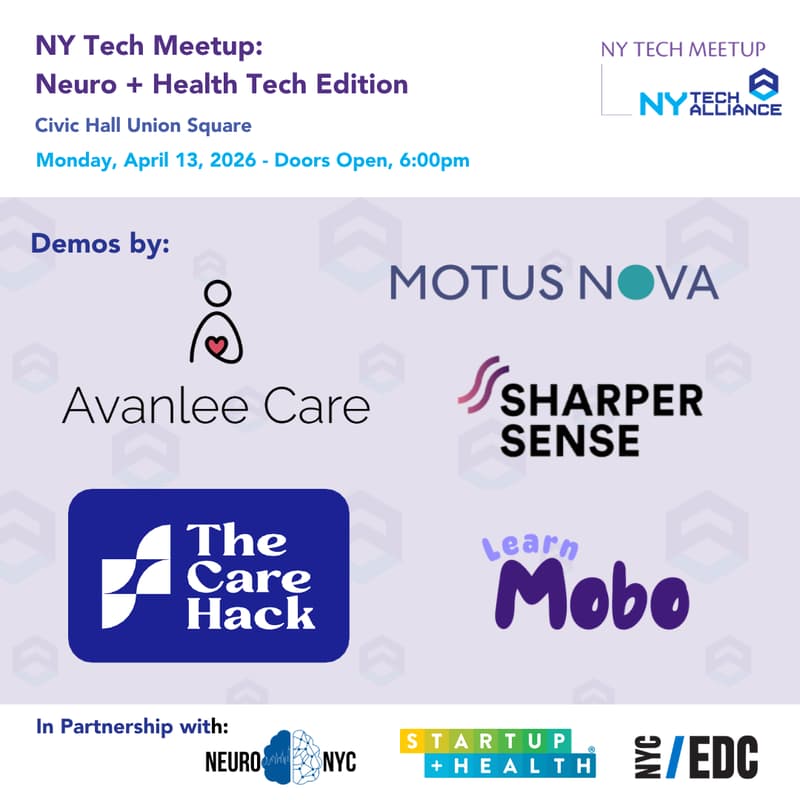 Cover Image for NY Tech Meetup: Neuro + Health Tech Edition