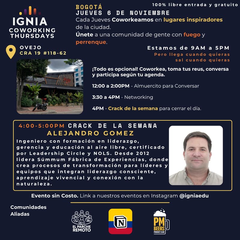 Cover Image for Ignia Coworking Thursdays - 6 de Noviembre