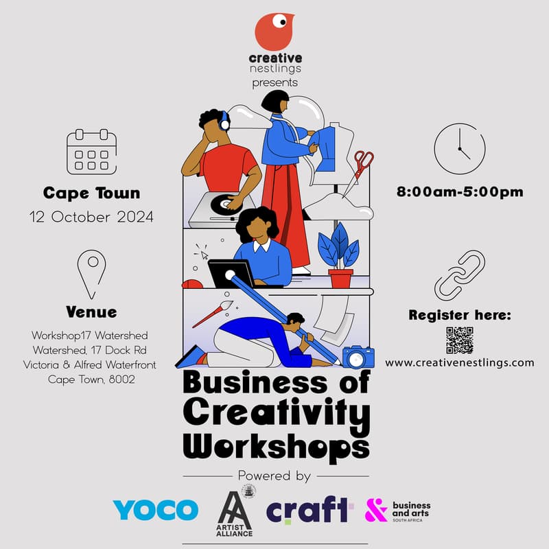 Cover Image for Business of Creativity Workshops - Cape Town [Powered by Yoco, Craft & V&A Waterfront Artist Alliance]]