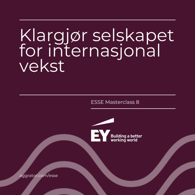 Cover Image for ESSE 8: Klargjør selskapet for internasjonal vekst