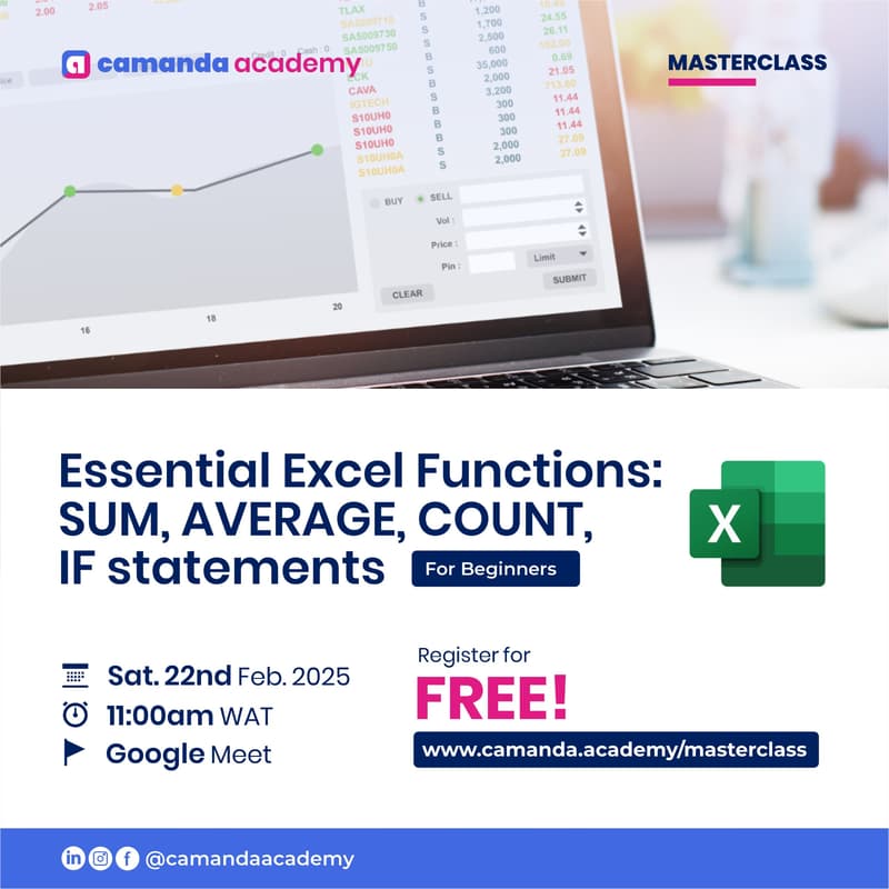Cover Image for Essential Excel Functions: SUM, AVERAGE, COUNT, IF statements
