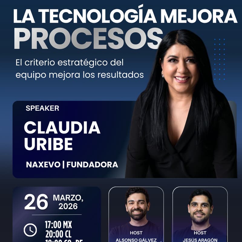Cover Image for Webinar | La tecnología mejora los procesos — con Claudia de Naxevo
