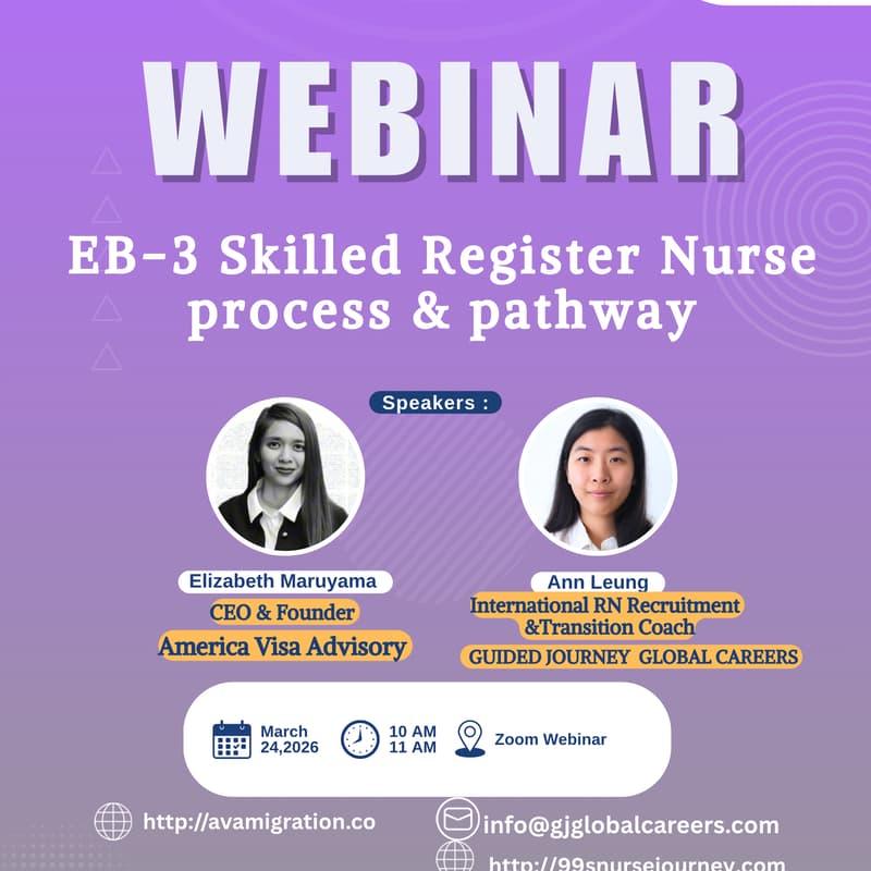 Cover Image for EB-3 Skilled Registered Nurse: Process & Pathway Webinar