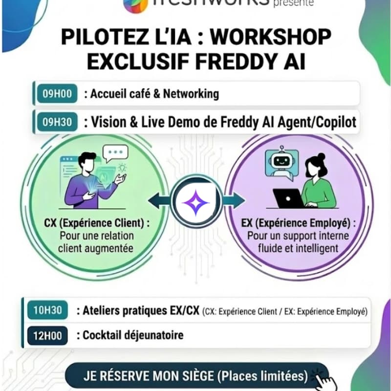 Cover Image for Atelier pratique Freshworks - l’IA s’invite dans votre quotidien