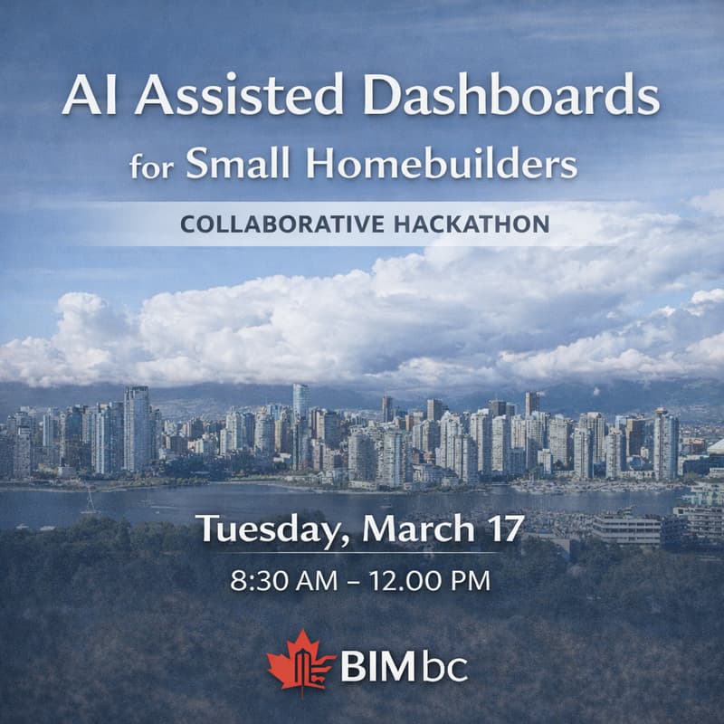 Cover Image for BIMbc Hackathon: AI Assisted Dashboards for Small Homebuilders