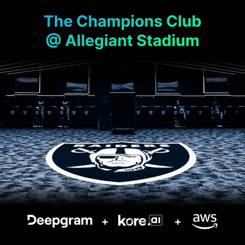 Cover Image for The Champions Club @ Allegiant Stadium | Deepgram, Kore.ai & AWS