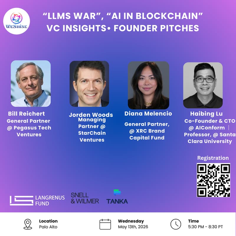 Cover Image for "LLMs War", "AI in Blockchain, Retail" keynotes + Startup Pitches