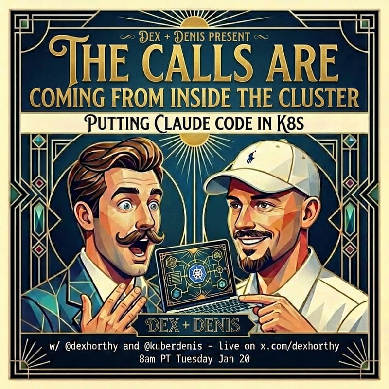 Cover Image for The calls are coming from inside the cluster: putting claude code in k8s w/ Denis