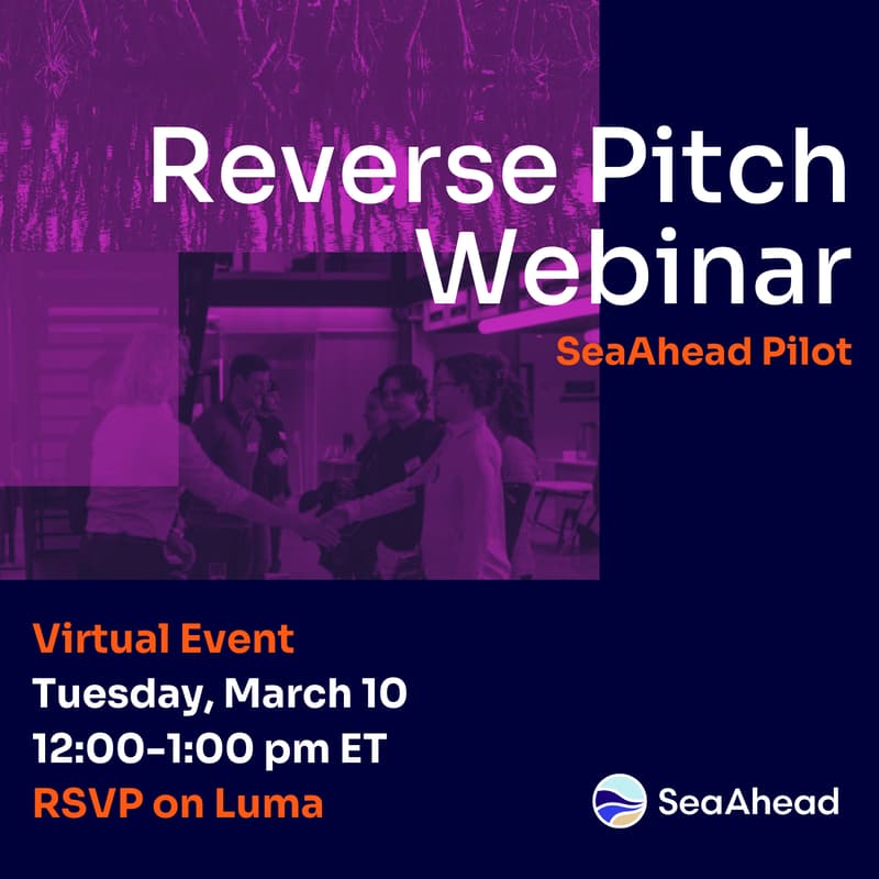 Cover Image for SeaAhead Pilot: Coastal Resilience Reverse Pitch Webinar