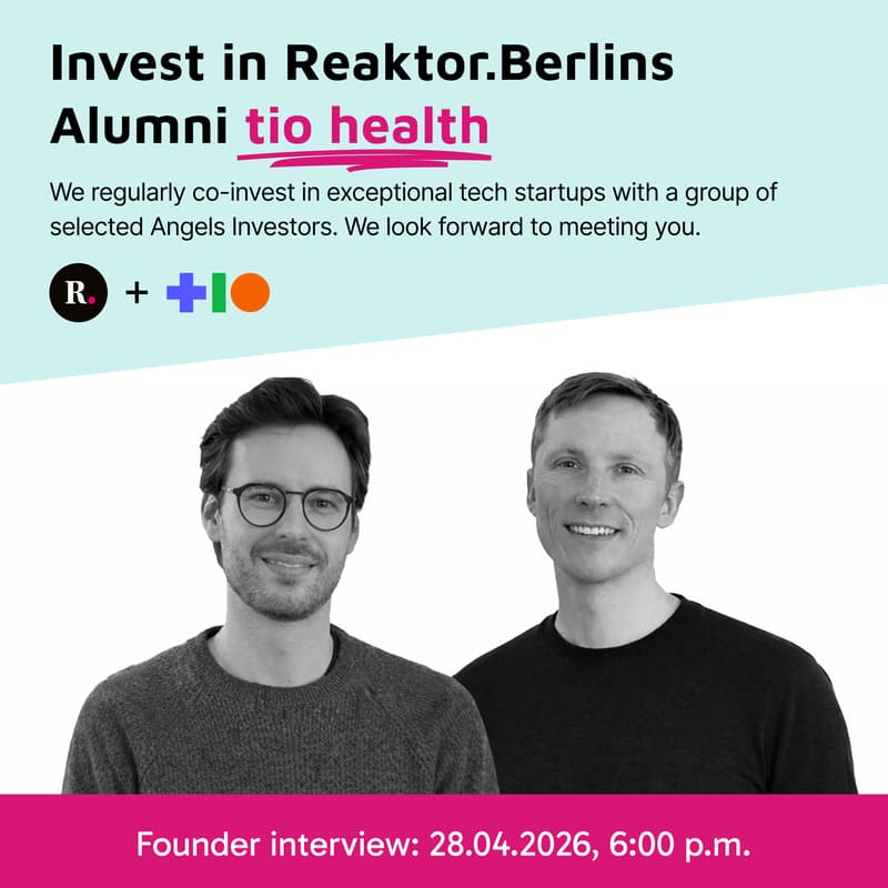 Cover Image for TIO Health - Gründergespräch vor Ort (hybrid)