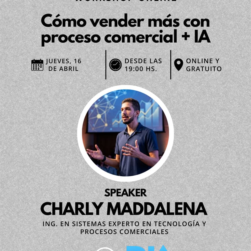 Cover Image for Workshop online | Cómo vender más con proceso comercial + IA