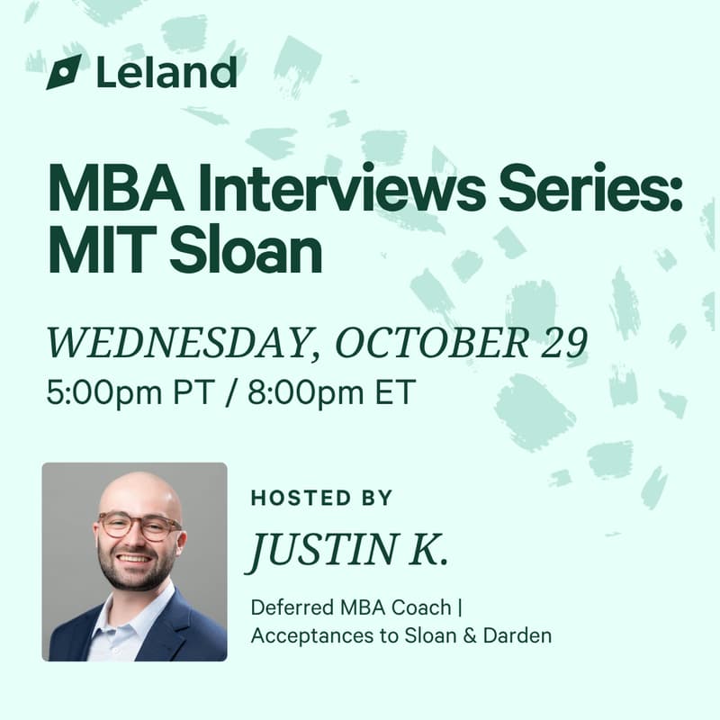 Cover Image for MBA Interviews Series: MIT Sloan