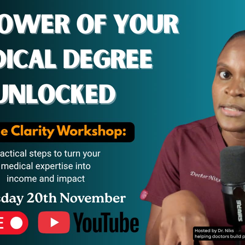 Cover Image for The Income Clarity Workshop: Find Your Next Move Outside the NHS