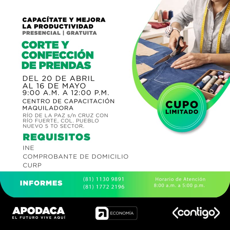 Cover Image for CURSO CORTE Y CONFECCIÓN DE PRENDAS (PRESENCIAL)