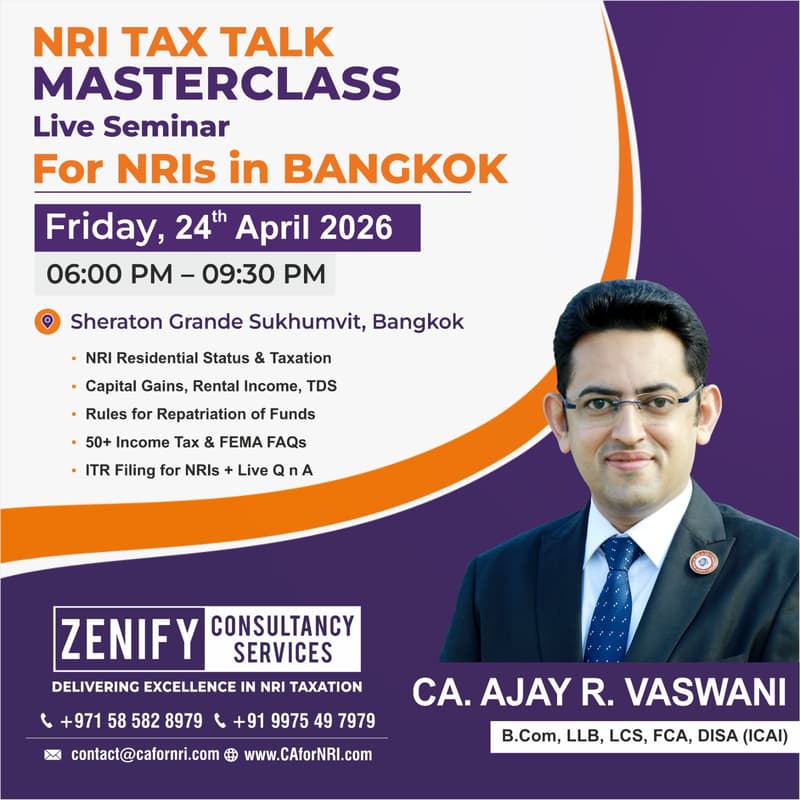 Cover Image for NRI TAX TALK: MASTERCLASS for BANGKOK NRIs