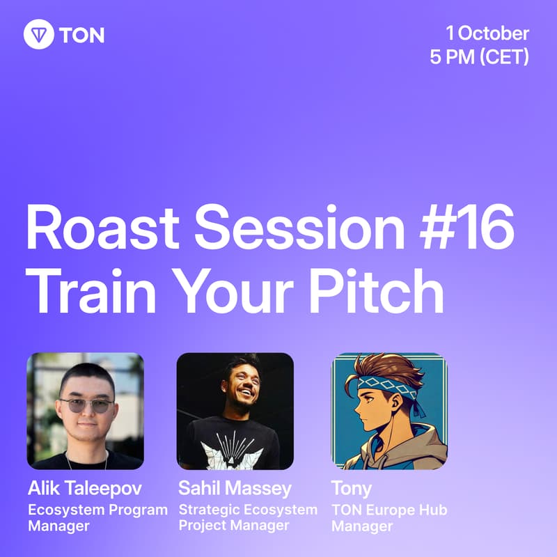 Cover Image for Roast Session #16: Get Roasted and Level-up｜TON Europe Hub