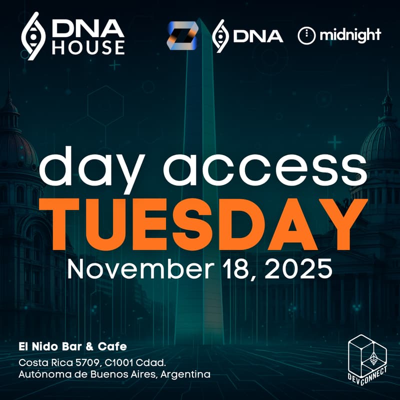 Cover Image for DNA House at Devconnect, Buenos Aires, November 18, 2025.
