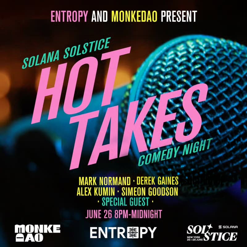 Cover Image for Hot Takes: Comedy Night Presented by ENTROPY | Solstice 2025