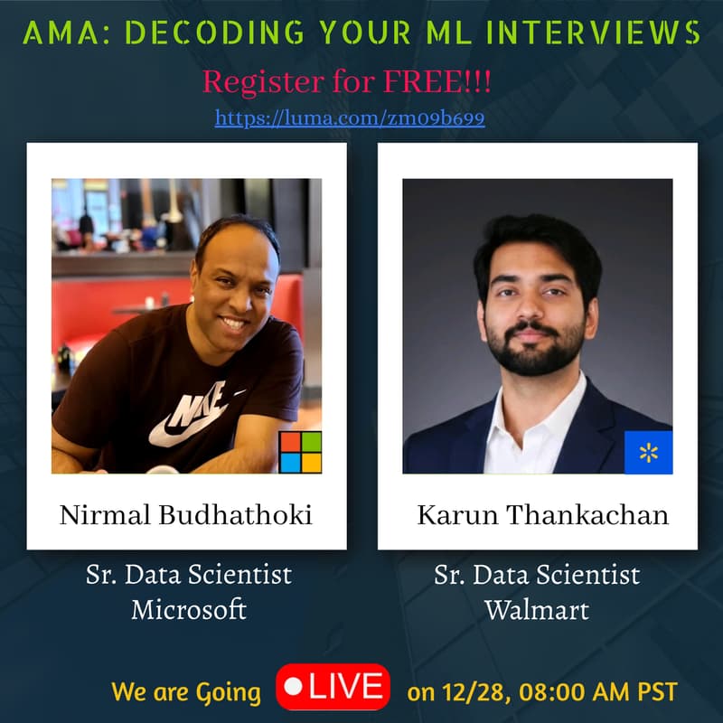 Cover Image for AMA: Decoding ML Interviews