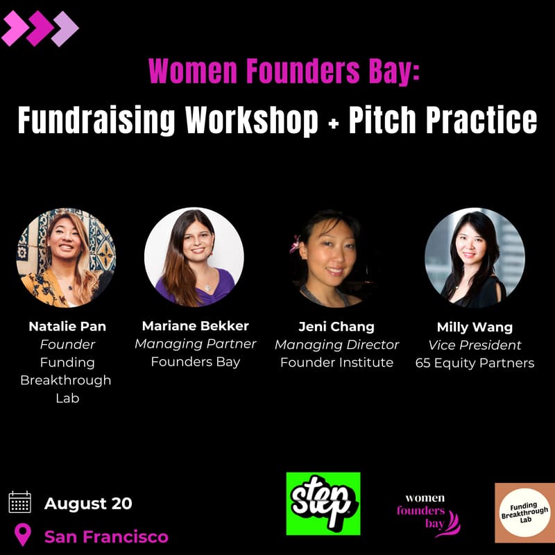 Cover Image for Women Founders Bay: Fundraising Workshop + Pitch Practice