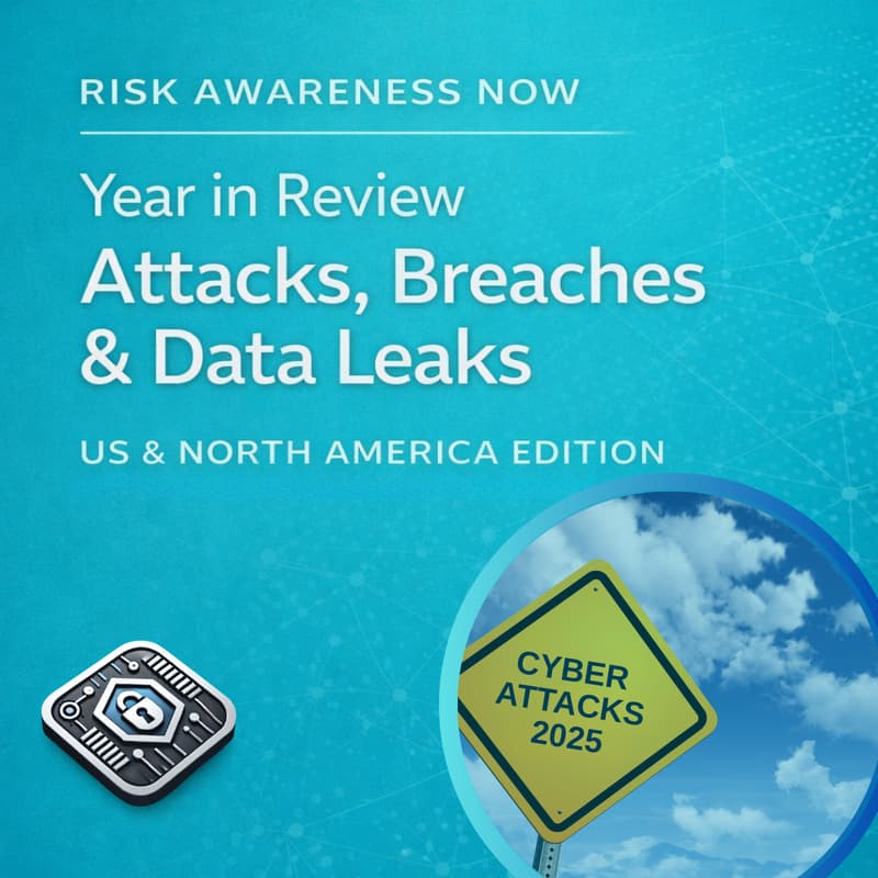 Cover Image for Risk Awareness Now: Year in Review — Attacks, Breaches & Data Leaks (US & North America)