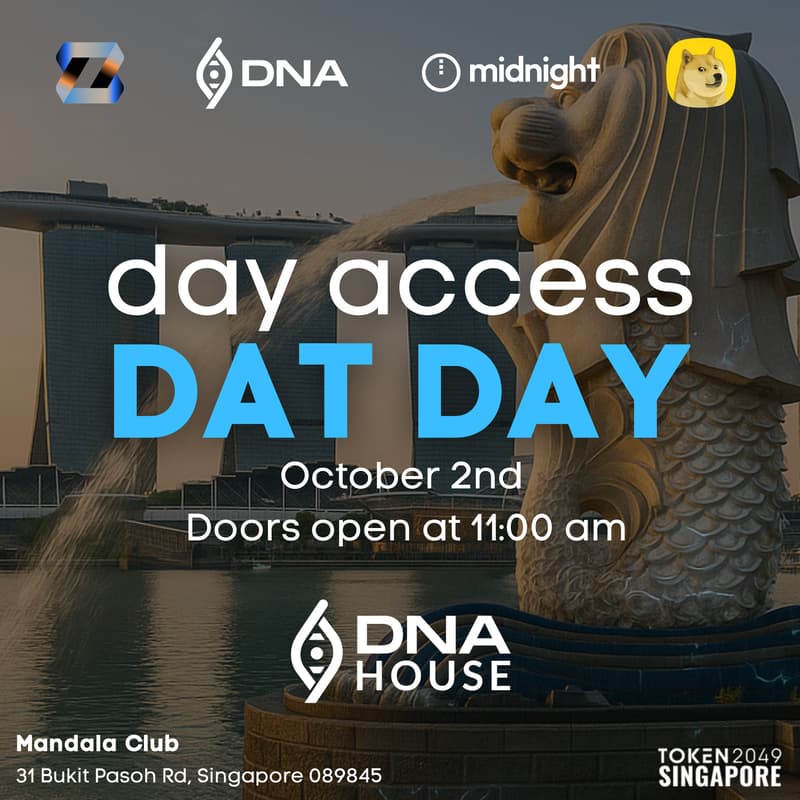 Cover Image for DNA House: DAT DAY at TOKEN2049, Full Day Access